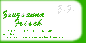 zsuzsanna frisch business card